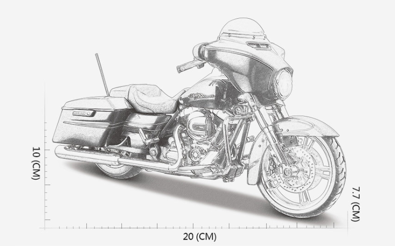 1:12 Harley-Davidson Scale Model Touring Die-cast Motorcycle – Collectible Display - Dadai Models