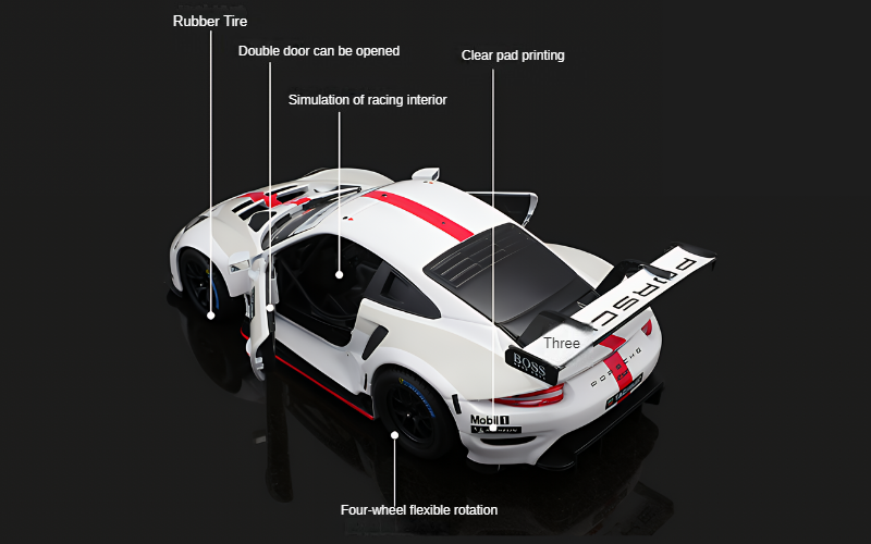 1:24 Porsche 911 RSR Scale Model Die-cast Racing Car - Collectible Display - Dadai Models