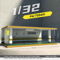 1:32 LED Simulation Wooden Garage Model - DIY Car Parking Scene with Dust Cover for Realistic Display - Dadai Models