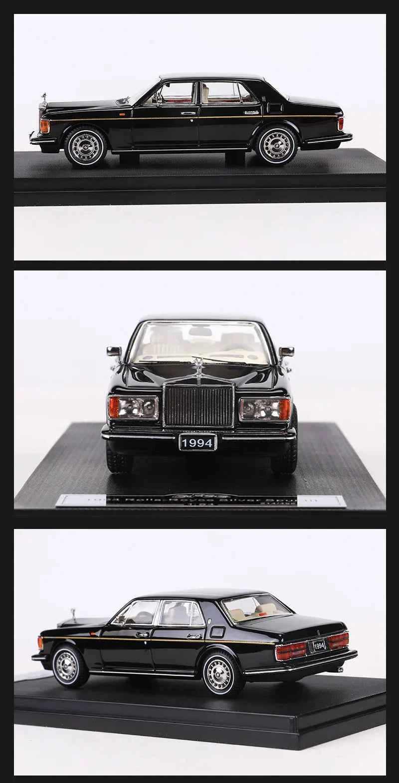 1:64 1994 Rolls-Royce Silver Spur III Blue Diecast Model Car Collectible