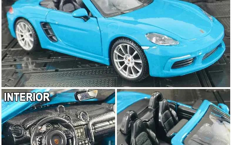 1:24 Porsche 718 Die-cast Model Alloy Convertible – Official Collectible - Dadai Models