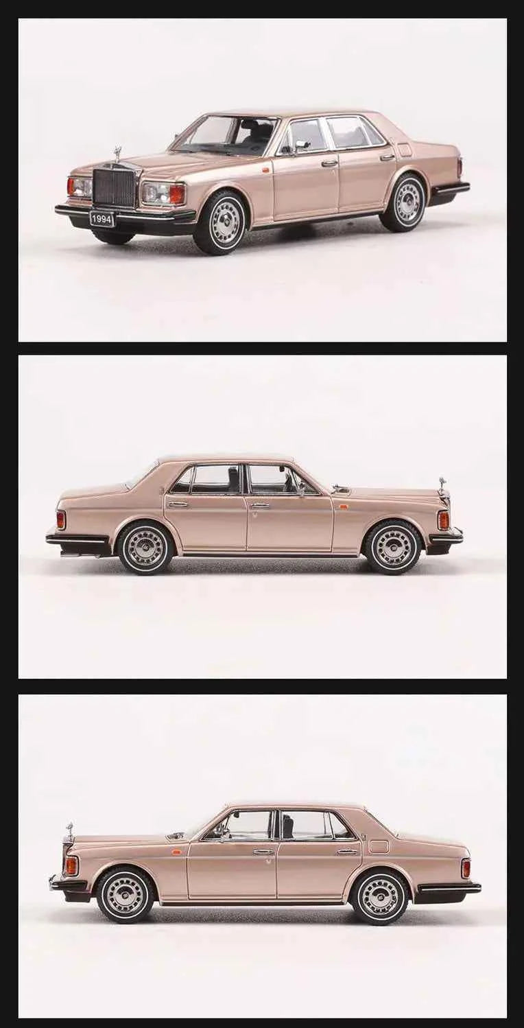 1:64 1994 Rolls-Royce Silver Spur III Blue Diecast Model Car Collectible