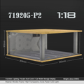 1:18 Wooden LED Garage Diorama - Ideal Parking Scene Display Case for Cars - Dadai Models