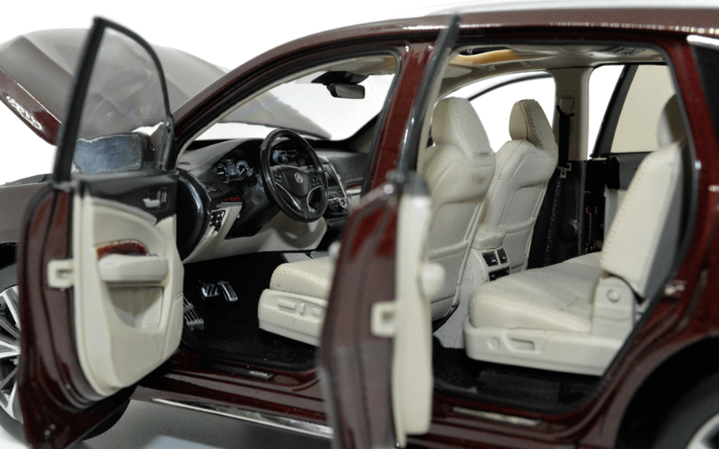1:18 Acura MDX Sport Hybrid White Alloy Diecast SUV – Dealer Edition - Dadai Models