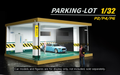 1:32 LED Simulation Wooden Garage Model - DIY Car Parking Scene with Dust Cover for Realistic Display - Dadai Models