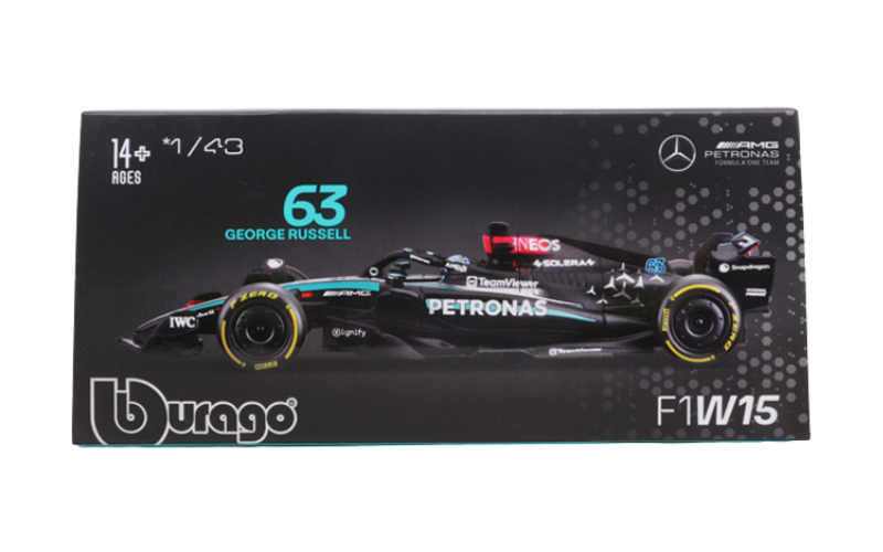 1:43 Mercedes F1 W15 Diecast Model 2024 Formula One Racing Car Collectible - Dadai Models
