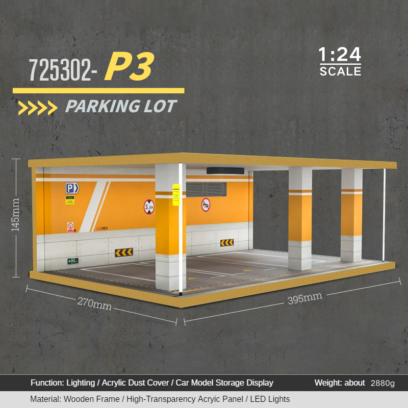 1:24 wooden garage diorama model – Acrylic Dust Cover Display - Dadai Models