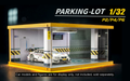 1:32 LED Simulation Wooden Garage Model - DIY Car Parking Scene with Dust Cover for Realistic Display - Dadai Models