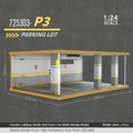 1:24 wooden garage diorama model – Acrylic Dust Cover Display - Dadai Models