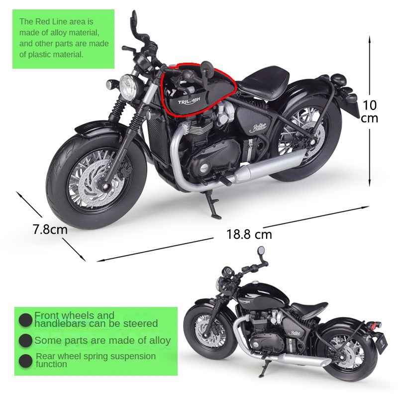 1:12 Triumph Bonneville Bobber Alloy Diecast Motorcycle Model Collectible - Dadai Models