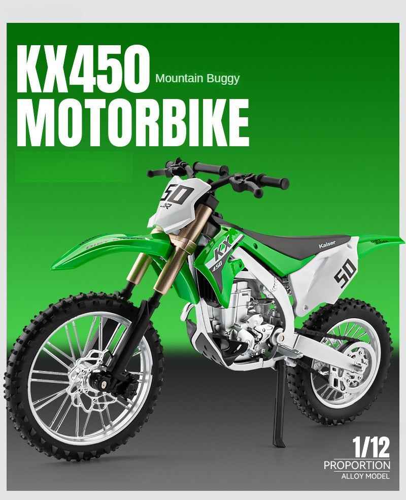 1:12 Alloy Dirt Bike Model – Shock Absorber & Steerable for Boys & Collectors - Dadai Models