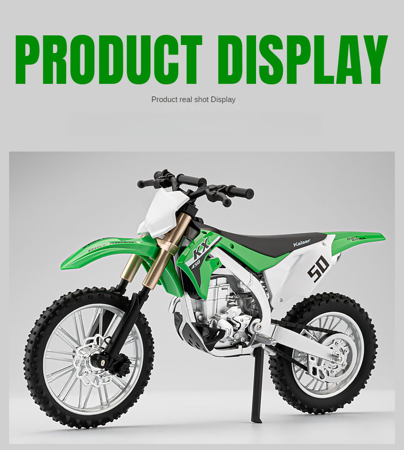 1:12 Alloy Dirt Bike Model – Shock Absorber & Steerable for Boys & Collectors - Dadai Models