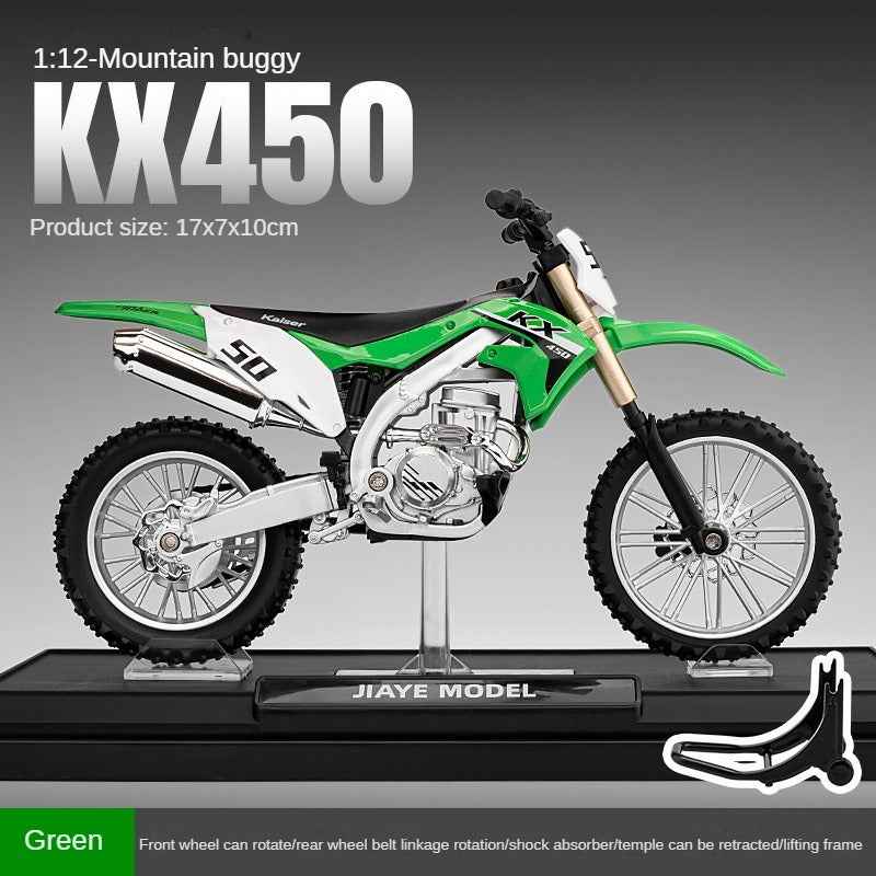 1:12 Alloy Dirt Bike Model – Shock Absorber & Steerable for Boys & Collectors - Dadai Models