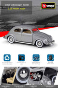 1:18 Volkswagen Beetle 1955 Die-cast Model – Official Scale Alloy Collectible - Dadai Models