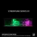 1:64 Cyberpunk Garage Diorama Model Set with LED Parking Lot DIY Collectible - Dadai Models
