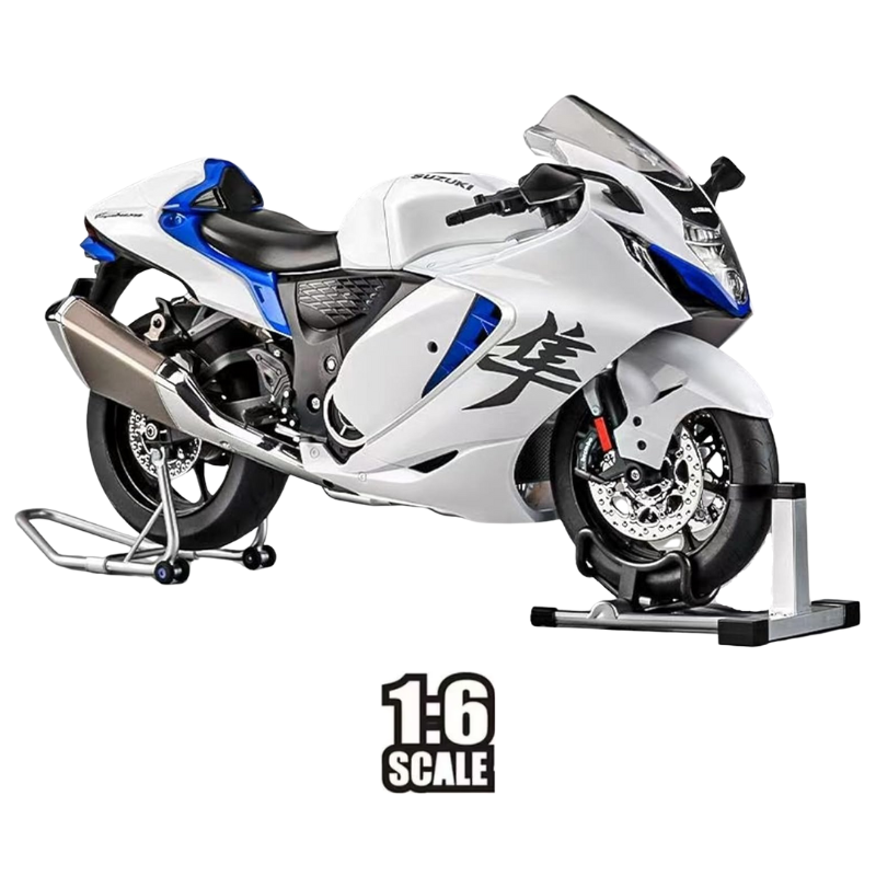 1:6 Suzuki Hayabusa Motorcycle Model with Start & Dual Smoke Effect - Dadai Models