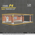 1:24 wooden garage diorama model – Acrylic Dust Cover Display - Dadai Models