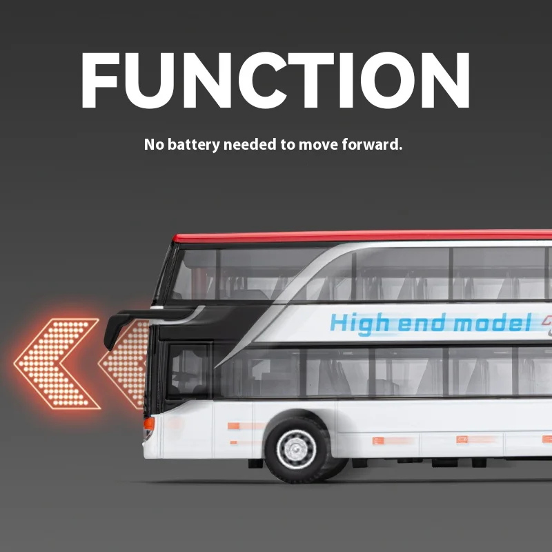 1:30 Scale Double-decker Bus Die-cast Model Collectible Display - Dadai Models