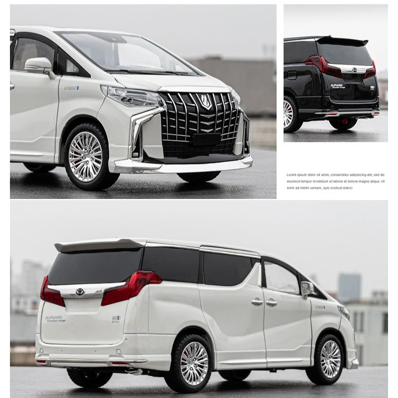 1:18 Toyota Alphard Alloy Diecast MPV / Minivan Model Car – Power Sliding Door Light-Sound