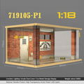1:18 Wooden LED Garage Diorama - Ideal Parking Scene Display Case for Cars - Dadai Models