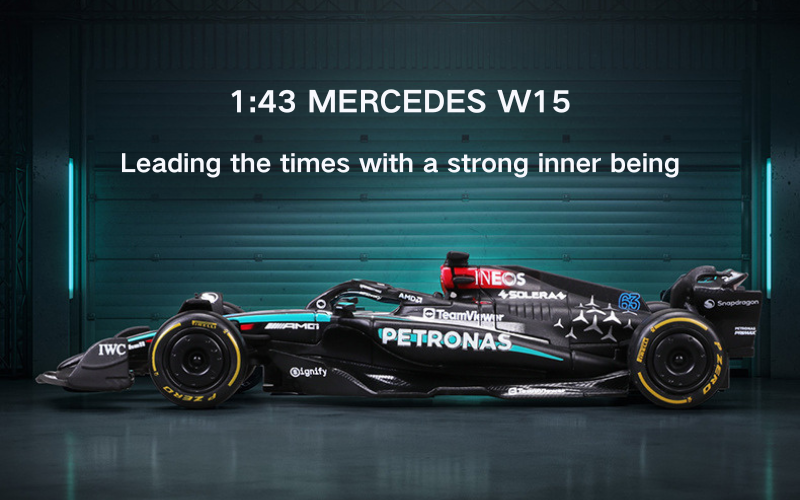 1:43 Mercedes F1 W15 Diecast Model 2024 Formula One Racing Car Collectible - Dadai Models