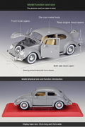 1:18 Volkswagen Beetle 1955 Die-cast Model – Official Scale Alloy Collectible - Dadai Models