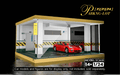 1:24 wooden garage diorama model – Acrylic Dust Cover Display - Dadai Models