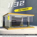 1:32 LED Simulation Wooden Garage Model - DIY Car Parking Scene with Dust Cover for Realistic Display - Dadai Models