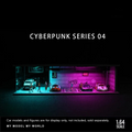 1:64 Cyberpunk Garage Diorama Model Set with LED Parking Lot DIY Collectible - Dadai Models