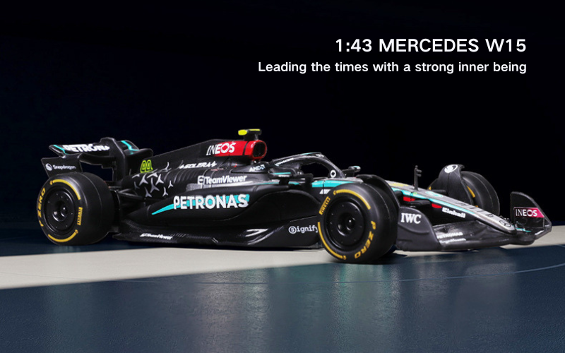 1:43 Mercedes F1 W15 Diecast Model 2024 Formula One Racing Car Collectible - Dadai Models