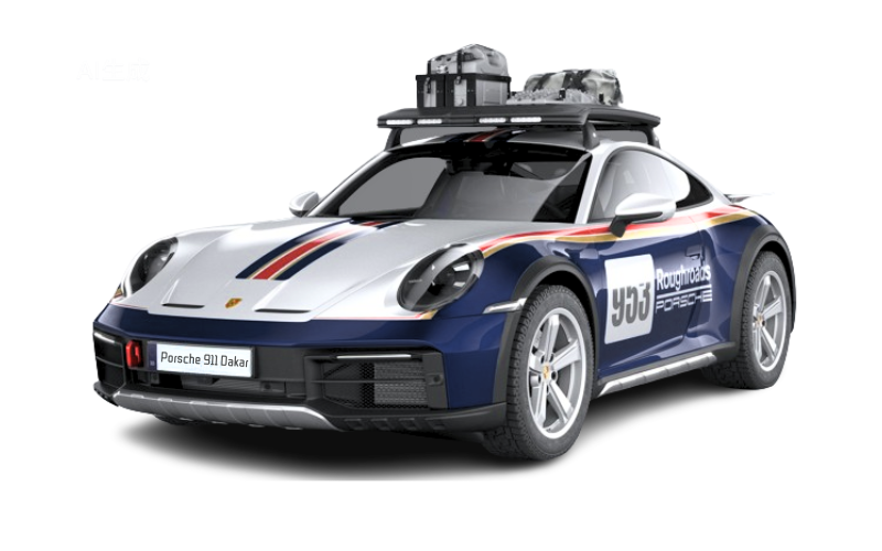 1:24 Porsche 911 Dakar Racing Alloy Diecast Model Car Collectible