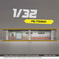 1:32 LED Simulation Wooden Garage Model - DIY Car Parking Scene with Dust Cover for Realistic Display - Dadai Models