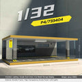 1:32 LED Simulation Wooden Garage Model - DIY Car Parking Scene with Dust Cover for Realistic Display - Dadai Models
