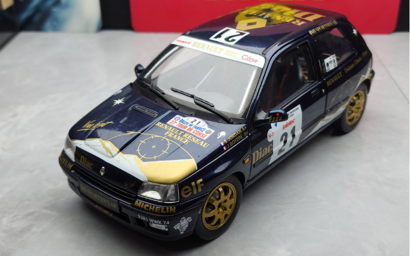 Pre-Owned Norev 1:18 Renault Clio WRC Rally Car Die-Cast Model – Rare, No Box