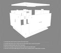1:32 LED Simulation Wooden Garage Model - DIY Car Parking Scene with Dust Cover for Realistic Display - Dadai Models