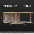 1:18 Wooden LED Garage Diorama - Ideal Parking Scene Display Case for Cars - Dadai Models
