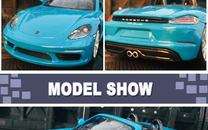 1:24 Porsche 718 Die-cast Model Alloy Convertible – Official Collectible - Dadai Models