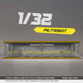 1:32 LED Simulation Wooden Garage Model - DIY Car Parking Scene with Dust Cover for Realistic Display - Dadai Models
