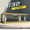 1:32 LED Simulation Wooden Garage Model - DIY Car Parking Scene with Dust Cover for Realistic Display - Dadai Models