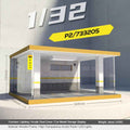 1:32 LED Simulation Wooden Garage Model - DIY Car Parking Scene with Dust Cover for Realistic Display - Dadai Models
